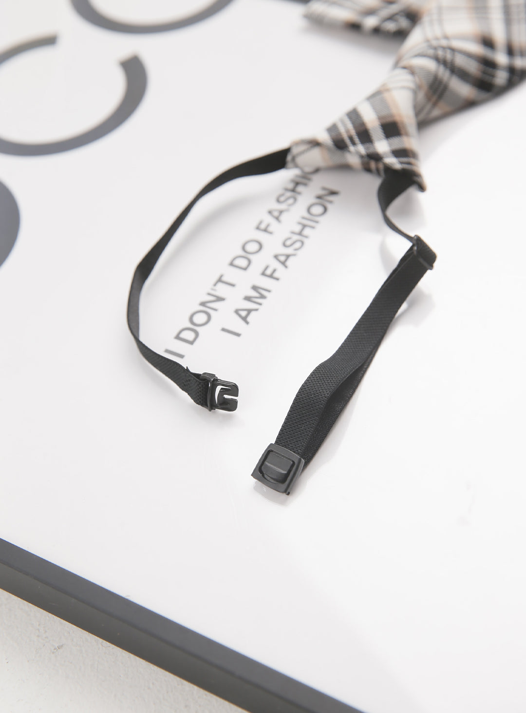 ブラック×イエローチェック柄ネクタイ