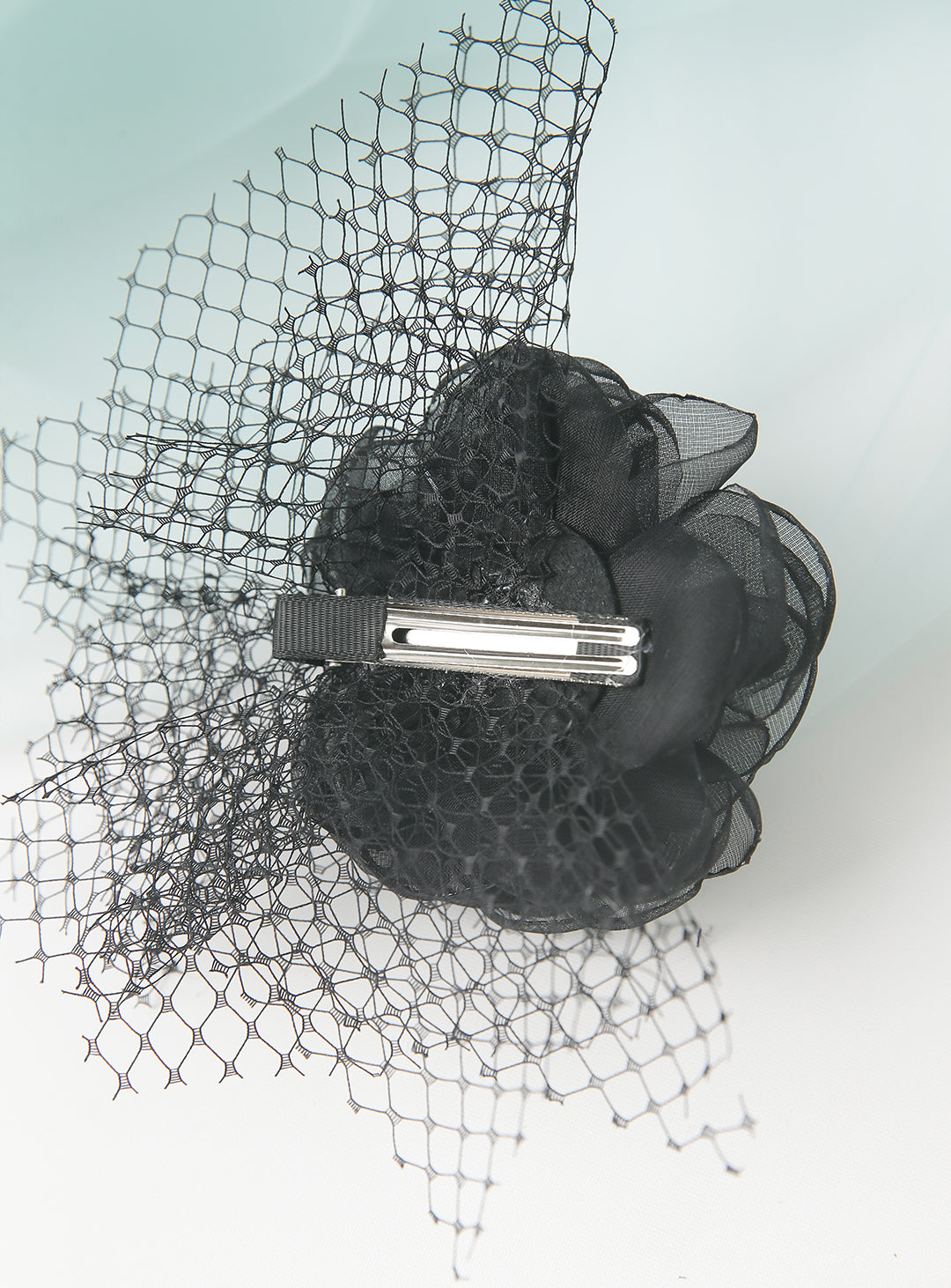 Black corsage hairpin