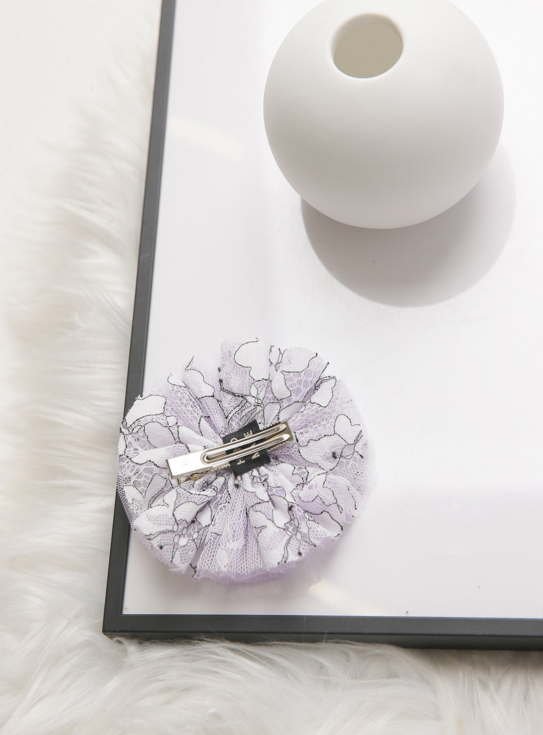 Flower raschel lace hairpin (Wisteria)