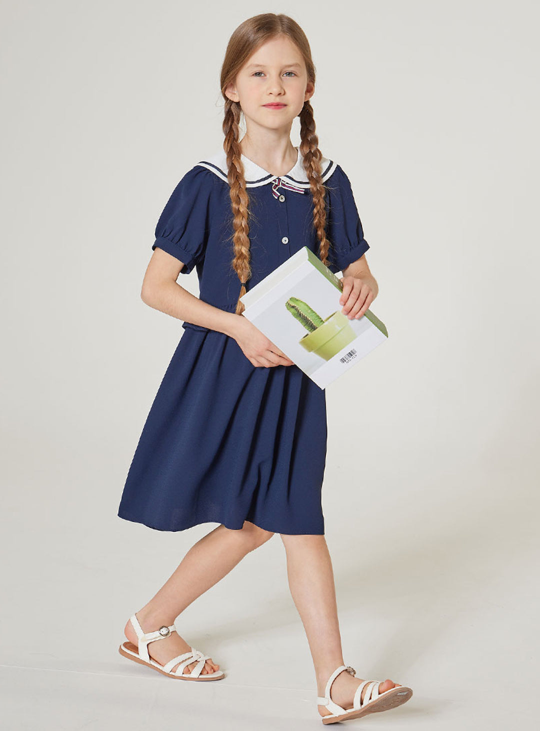 [renoma KIDS] Bicolor Chiffon Marine Dress