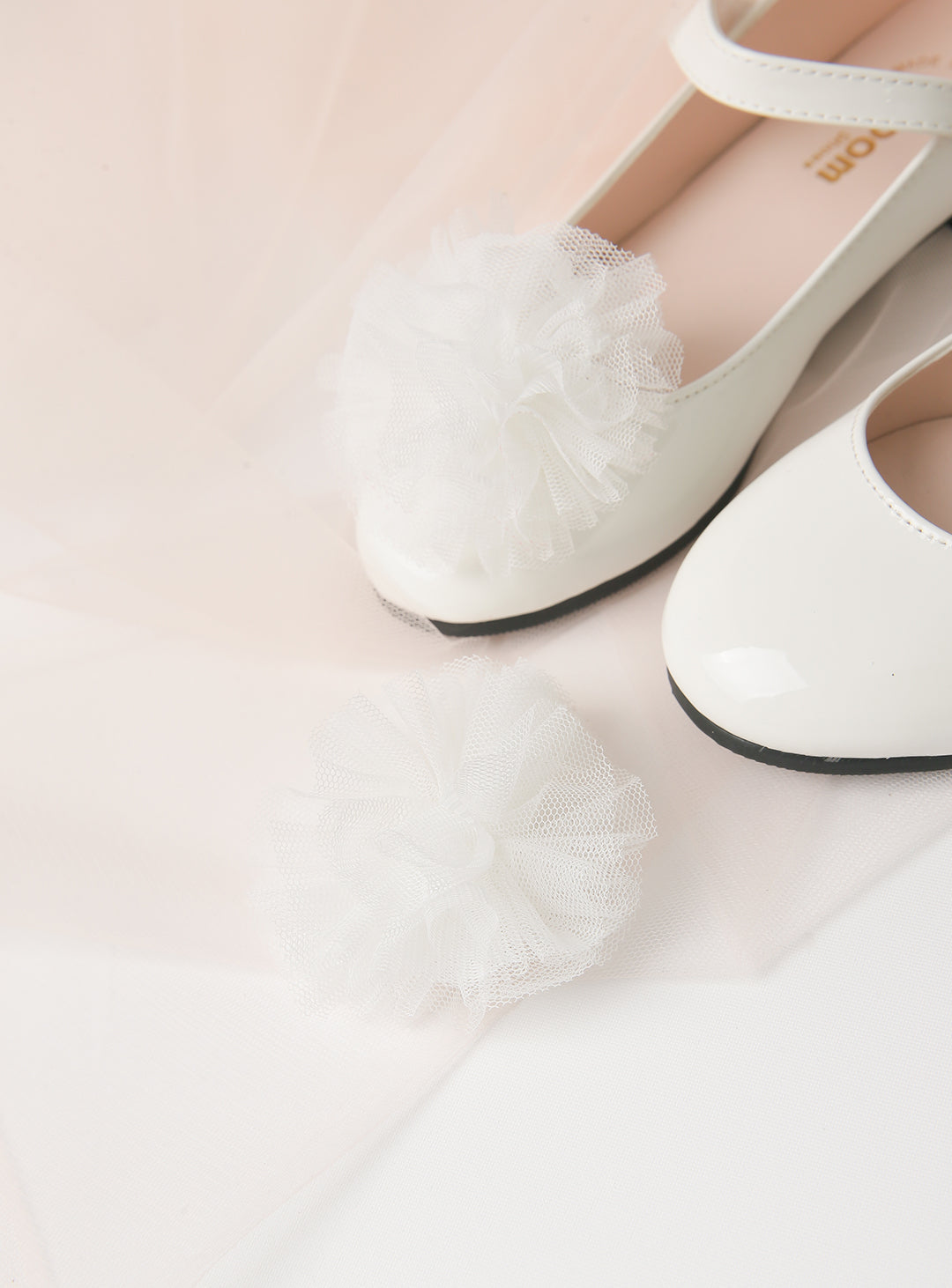 White Corsage Alice Enamel Shoes (12cm-23cm)