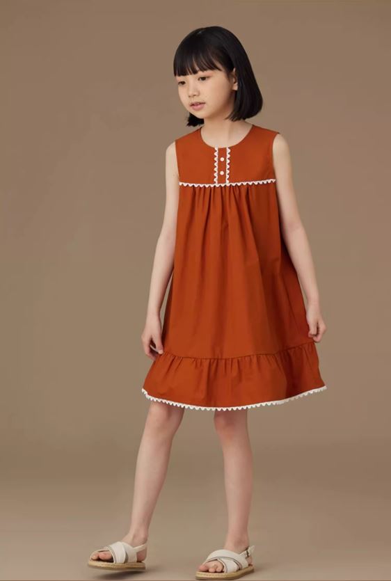 K40702 - Terracotta lace dress