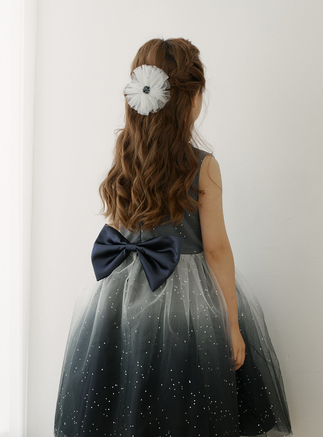 Star Sequined White Tulle Hairpin