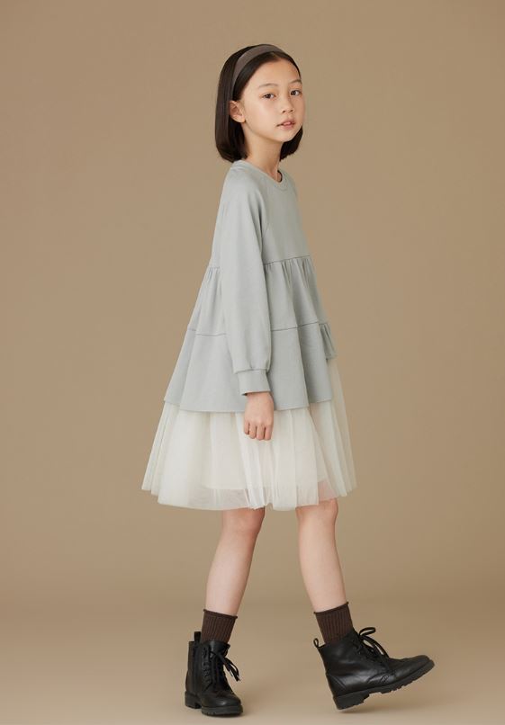 K114 - Dull pale green raglan sleeveless dress