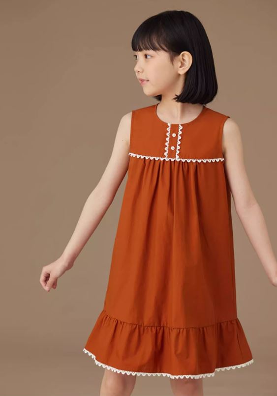 K40702 - Terracotta lace dress