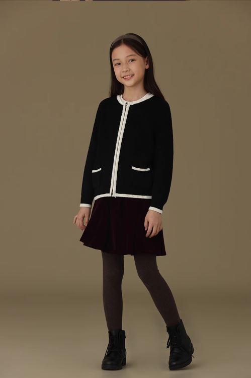 K12067 - Rib cardigan with zipper