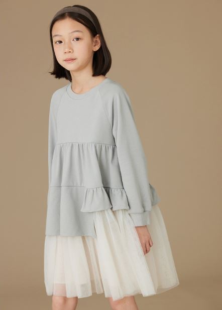 K114 - Dull pale green raglan sleeveless dress