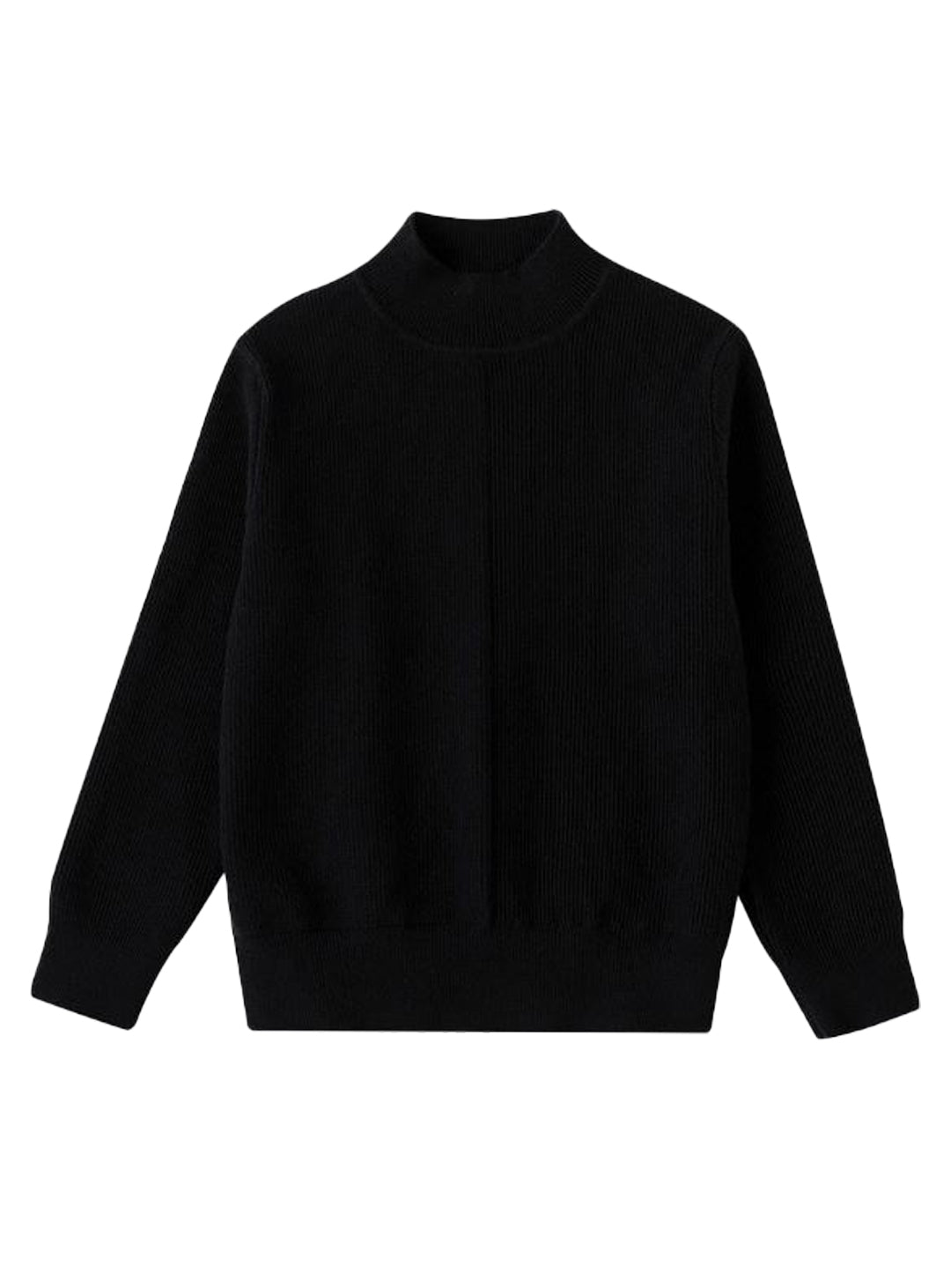 K207 - Mock neck black knit