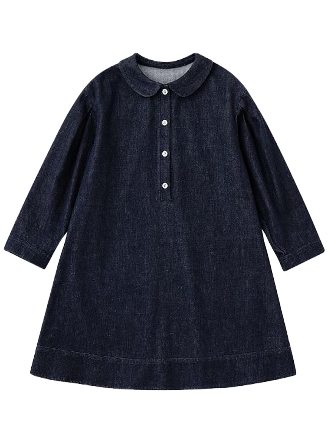 K502 - Round collar denim dress