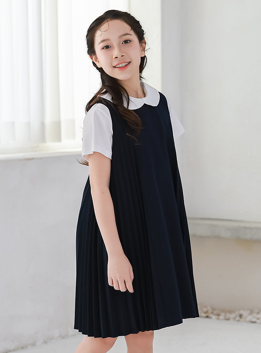 K250405 - サイドプリーツジャンパースカート
