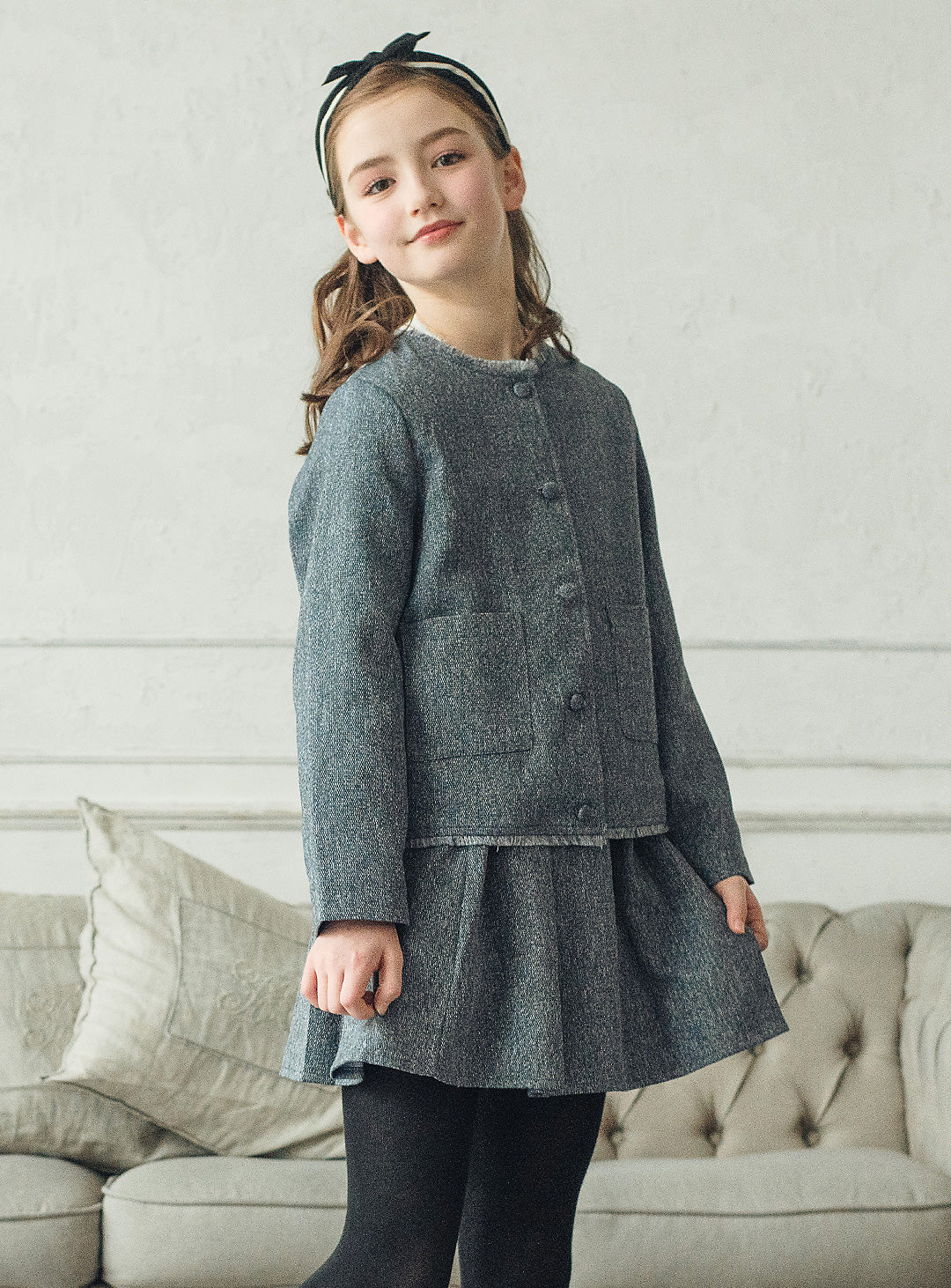 フリンジブレザー＆フレアスカートセットアップ