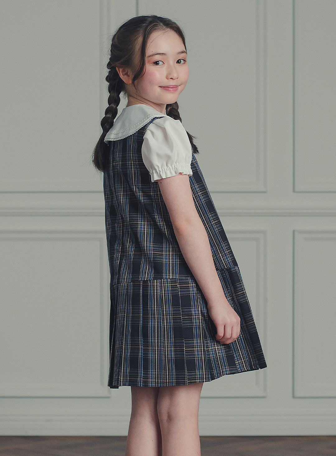 アメリアチャコールウール混ジャケット＋ワンピースセット