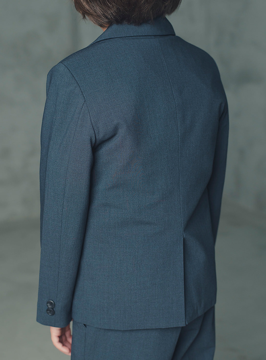 アレックスチャコールウール混スーツセット(ジャケット、長ズボン)