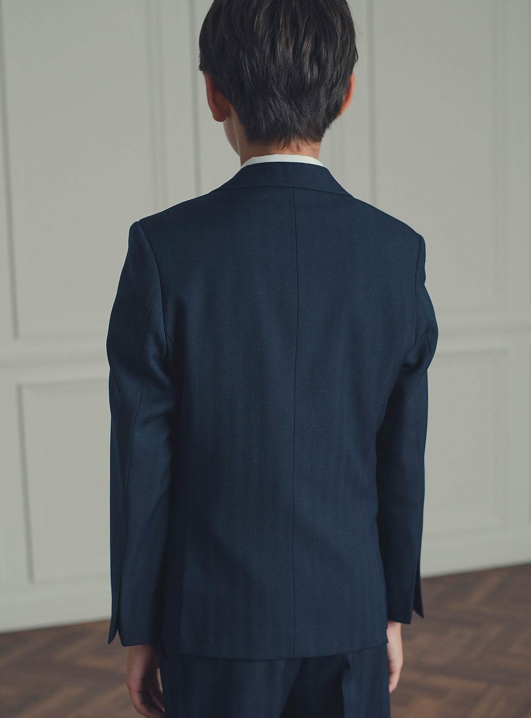 ダークネイビーダブルブレスト3ピースセット(ジャケット、ベスト、長ズボン)