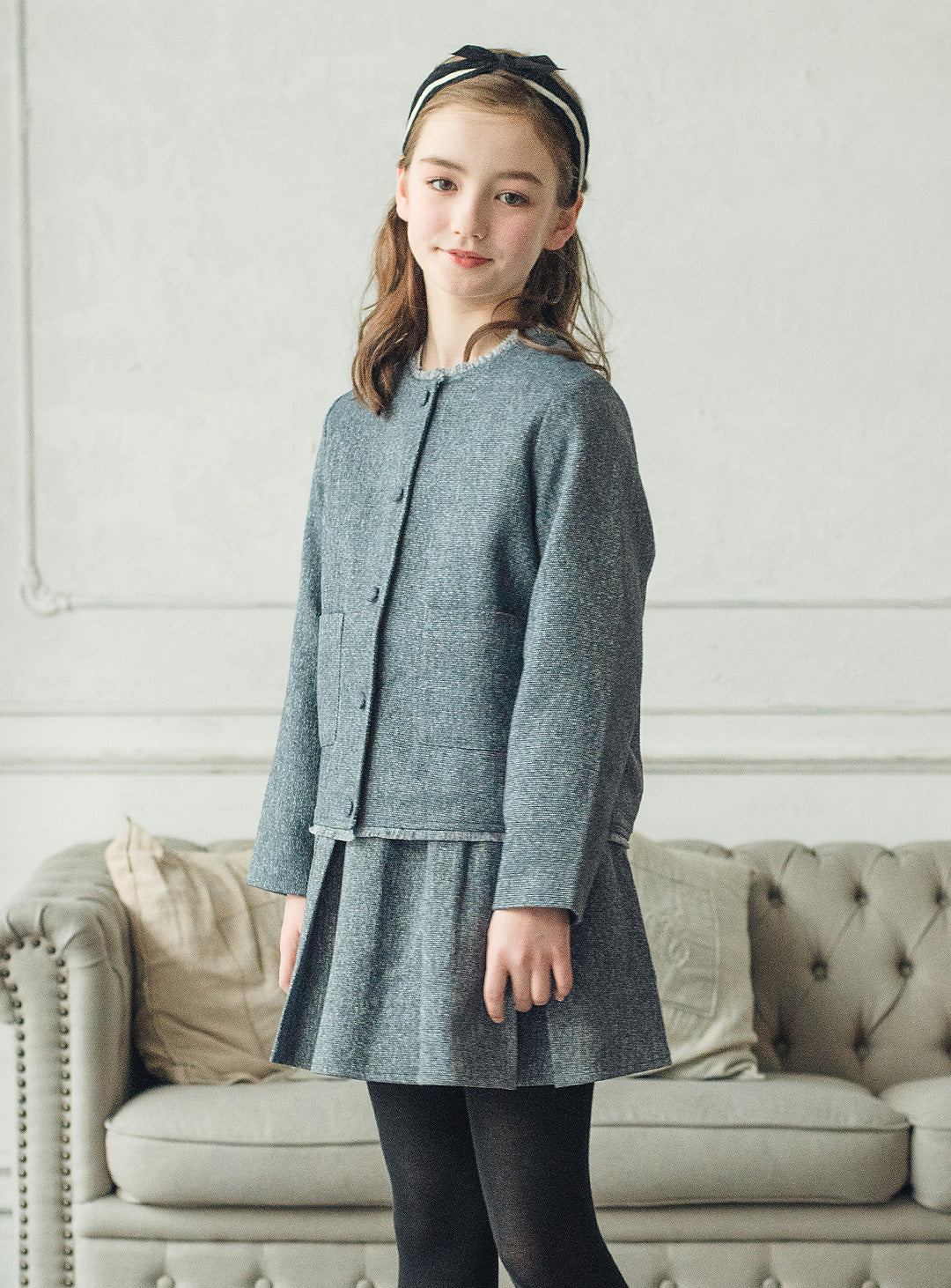 フリンジブレザー＆フレアスカートセットアップ