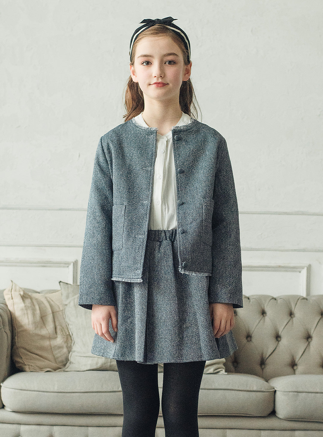 フリンジブレザー＆フレアスカートセットアップ