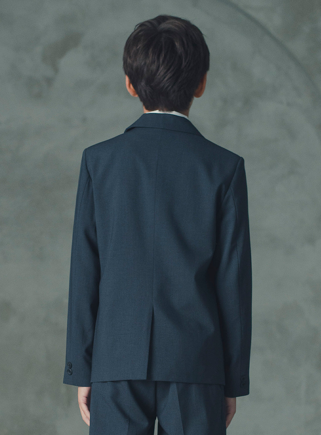 アレックスチャコールウール混シングルブレストスーツセット(ジャケット、長ズボン)