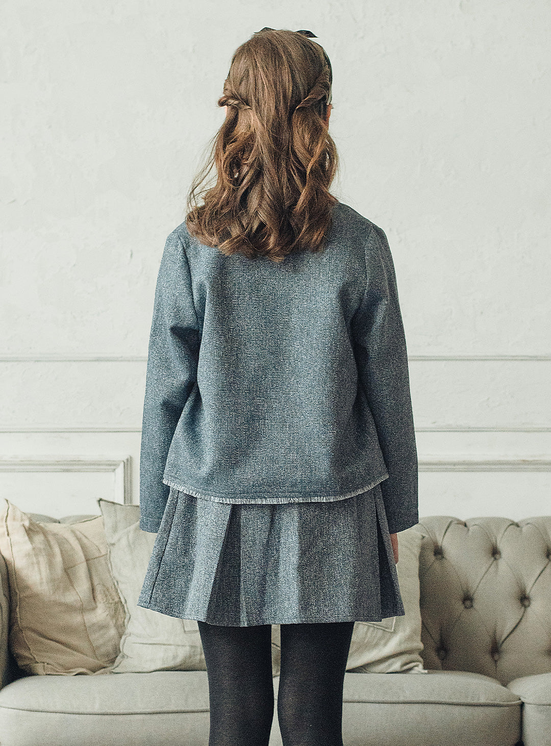 フリンジブレザー＆フレアスカートセットアップ