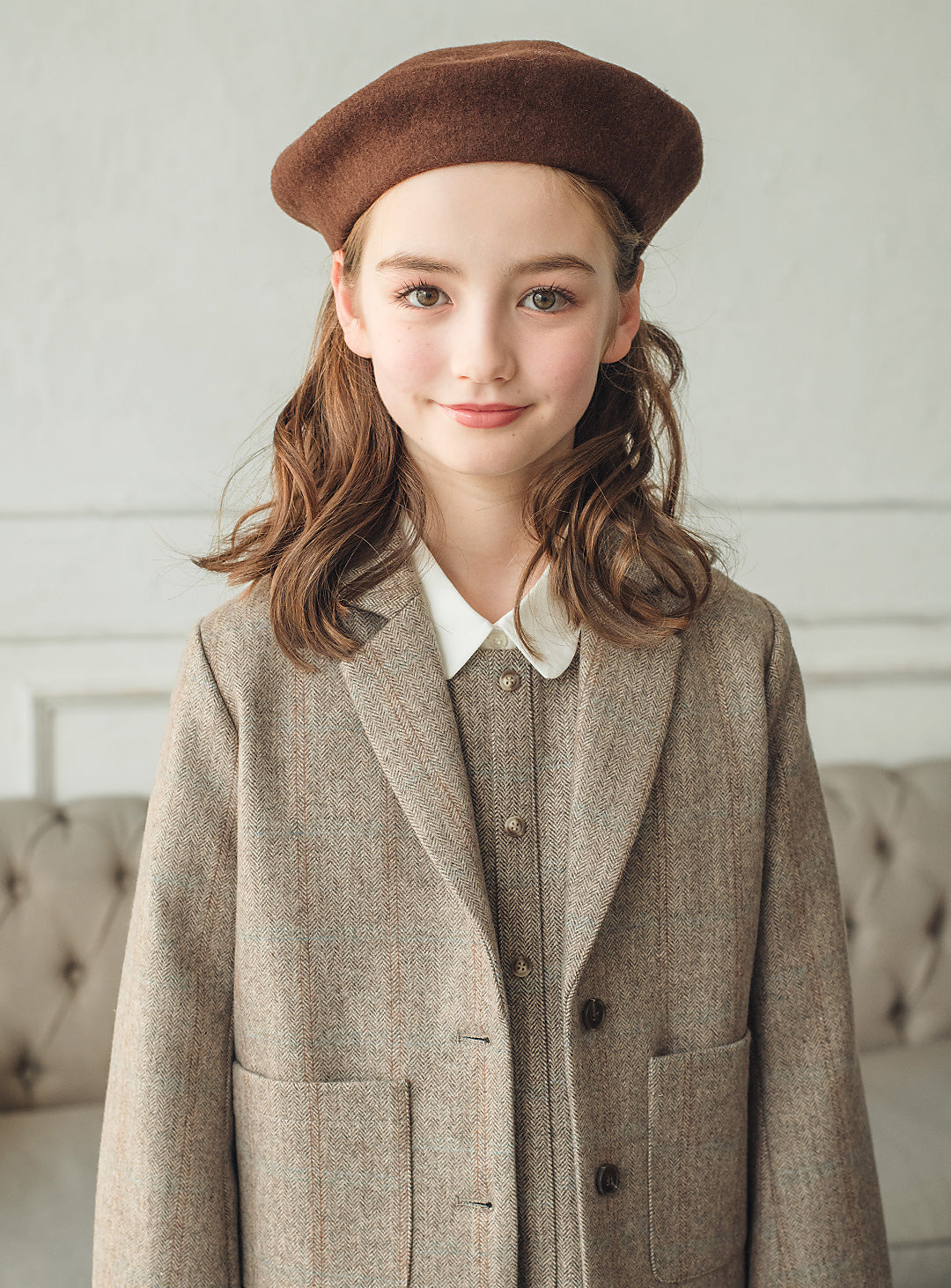 ウール混ヘリンボーンジャケット