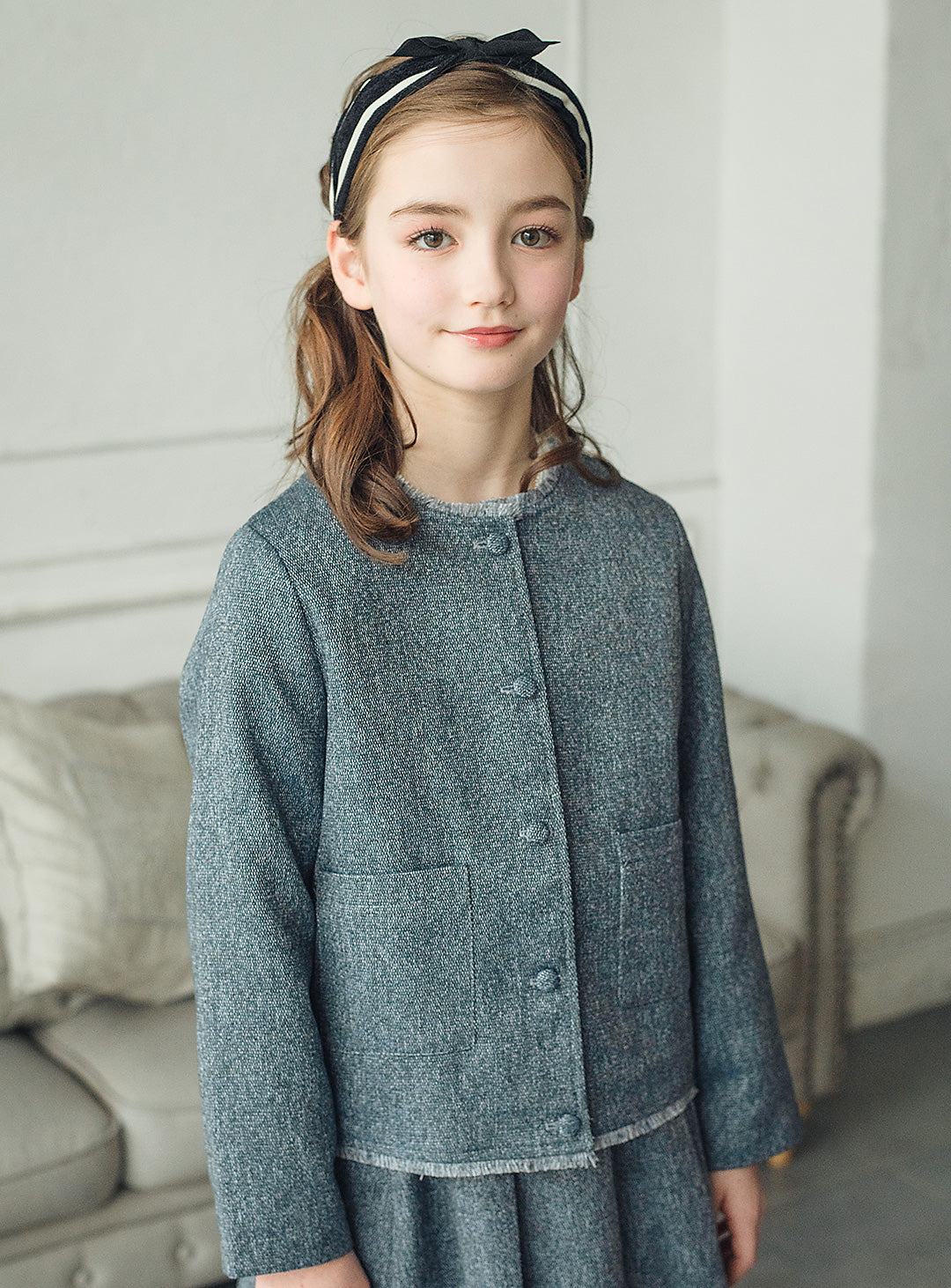 フリンジブレザー＆フレアスカートセットアップ