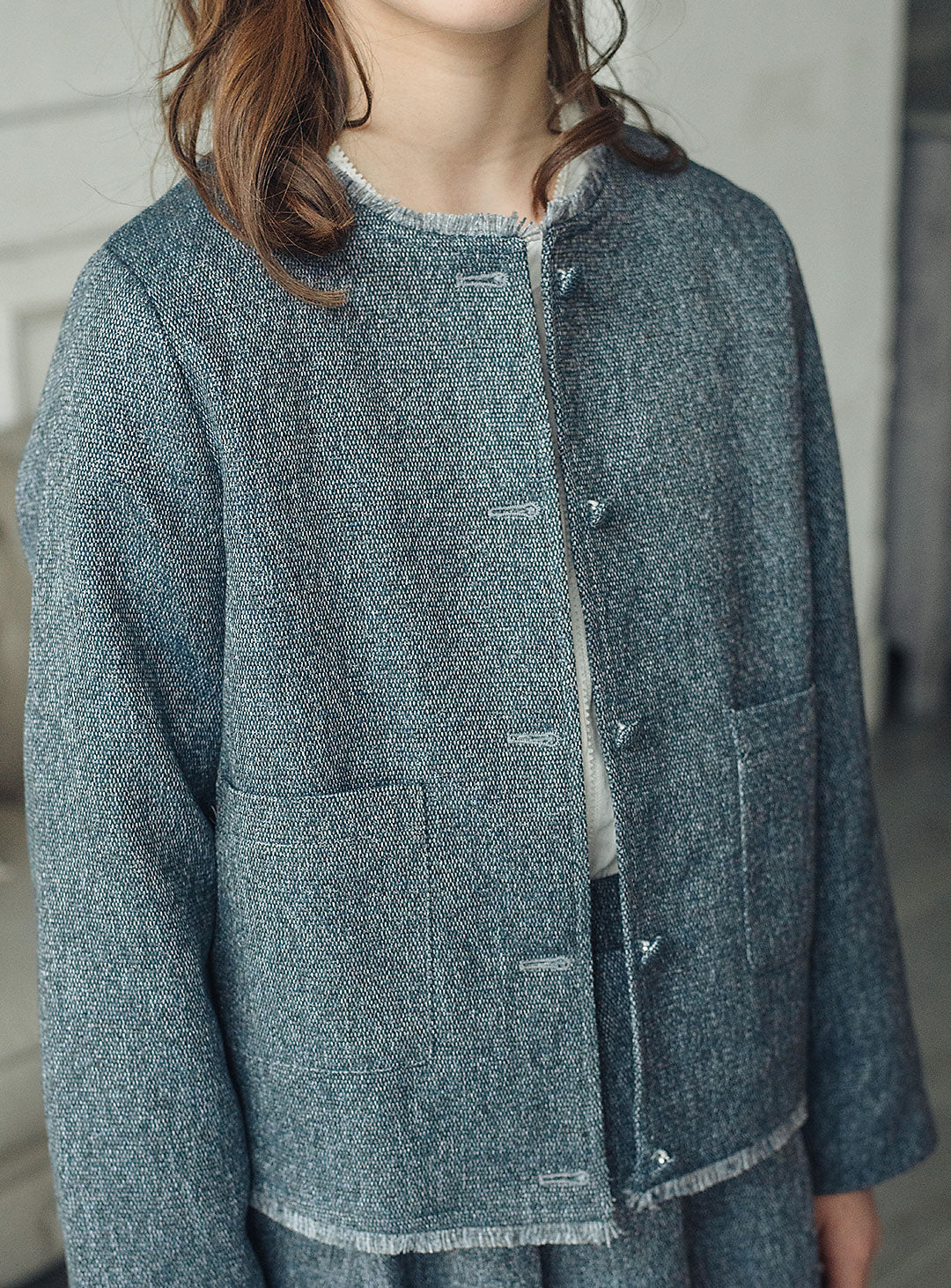 フリンジブレザー＆フレアスカートセットアップ