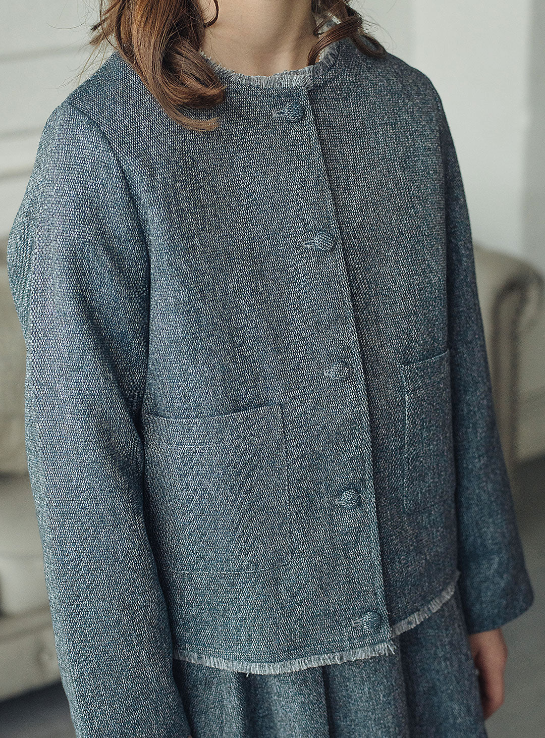 フリンジブレザー＆フレアスカートセットアップ