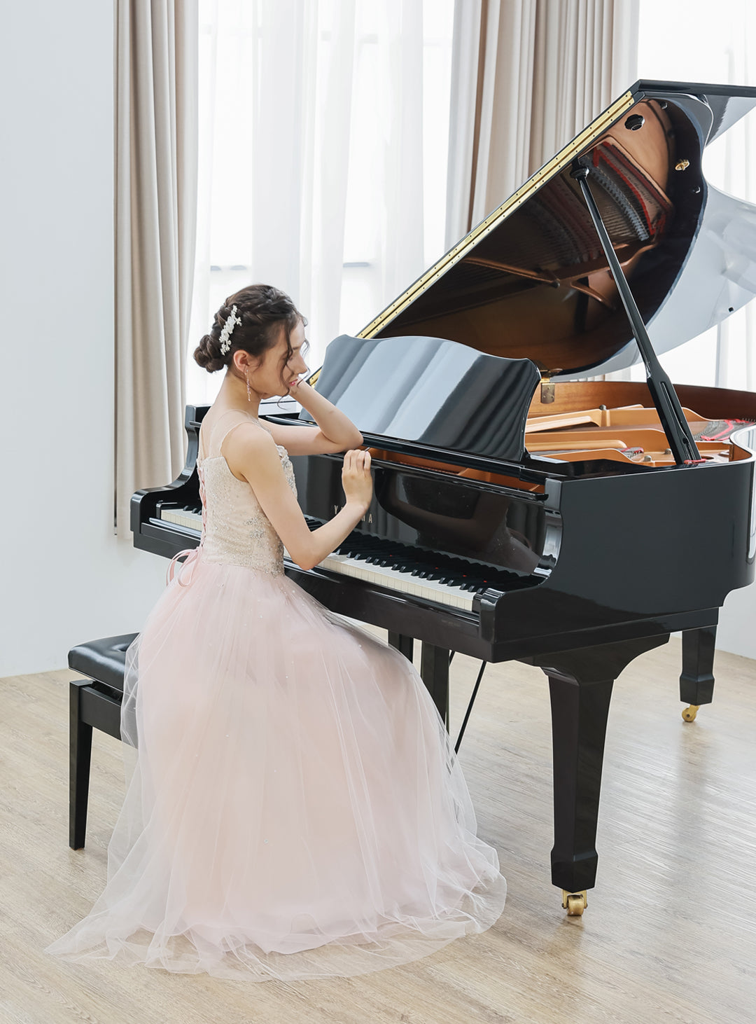 Blossom Baby Pink Jewelry Tulle Dress