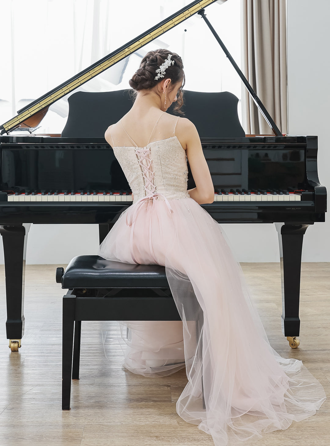 Blossom Baby Pink Jewelry Tulle Dress