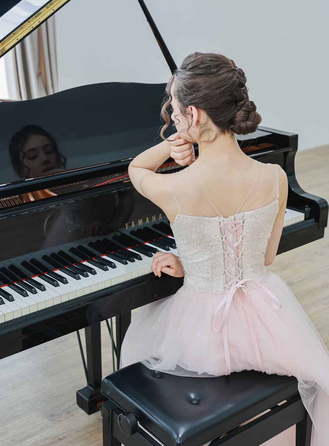 Blossom Baby Pink Jewelry Tulle Dress