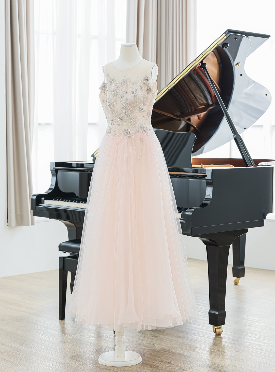 Blossom Baby Pink Jewelry Tulle Dress