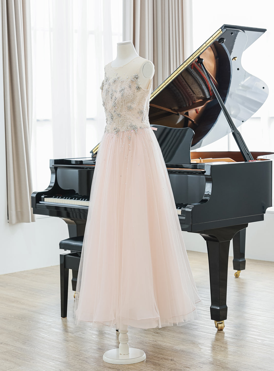 Blossom Baby Pink Jewelry Tulle Dress