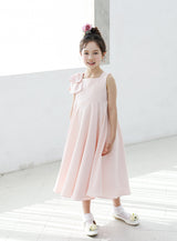 子供ドレス発表会・結婚式・おしゃれなDRESCCOのエイローズハイウェストベビーピンクドレスの画像1