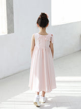 子供ドレス発表会・結婚式・おしゃれなDRESCCOのエイローズハイウェストベビーピンクドレスの画像6