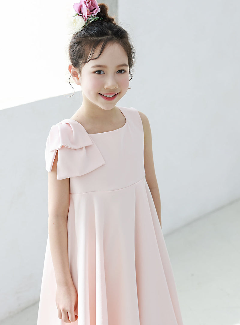子供ドレス発表会・結婚式・おしゃれなDRESCCOのエイローズハイウェストベビーピンクドレスの画像7