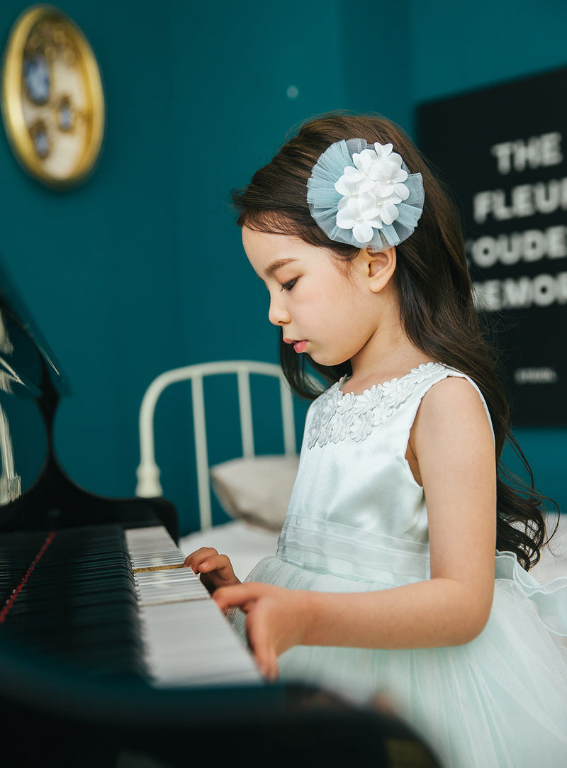 ミントフラワーレースドレス | DRESCCO 