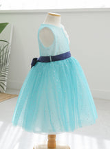 子供ドレス発表会・結婚式・おしゃれなDRESCCOのスカイブルーフラワーモチーフドレスの画像10