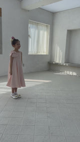 子供ドレス発表会・結婚式・おしゃれなDRESCCOのエイローズハイウェストベビーピンクドレスの画像24