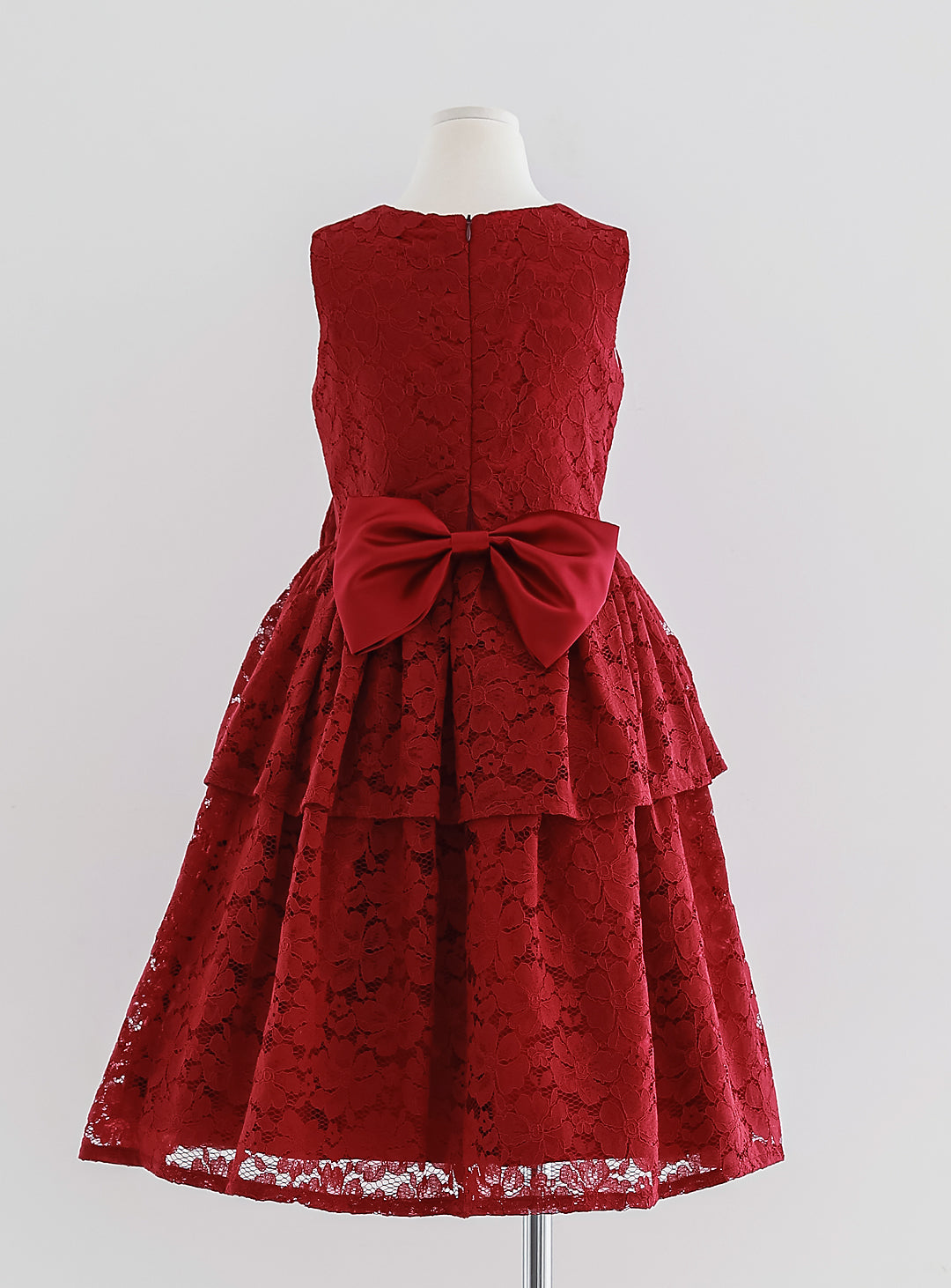 D-SU-142-Flower Chemical Lace Red Dress