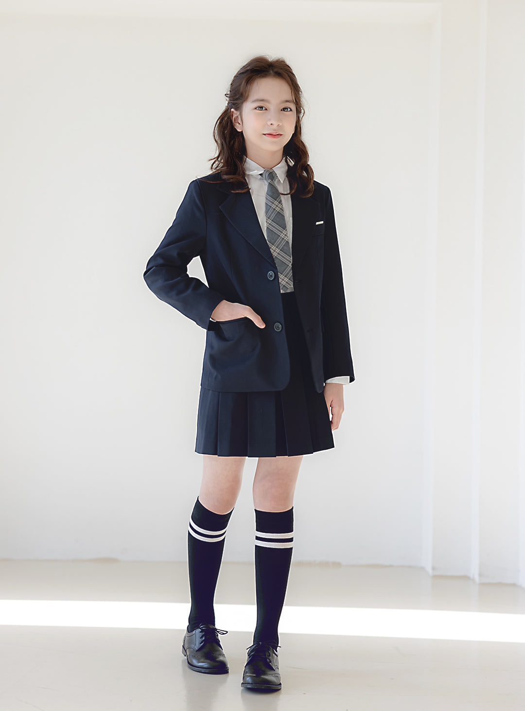 Charlotte Navy Single Jacket 2 Piece Set (Jacket, Skirt)