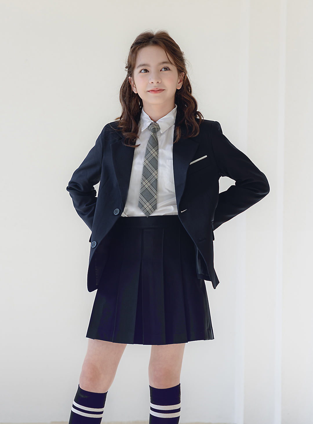 Charlotte Navy Single Jacket 2 Piece Set (Jacket, Skirt)