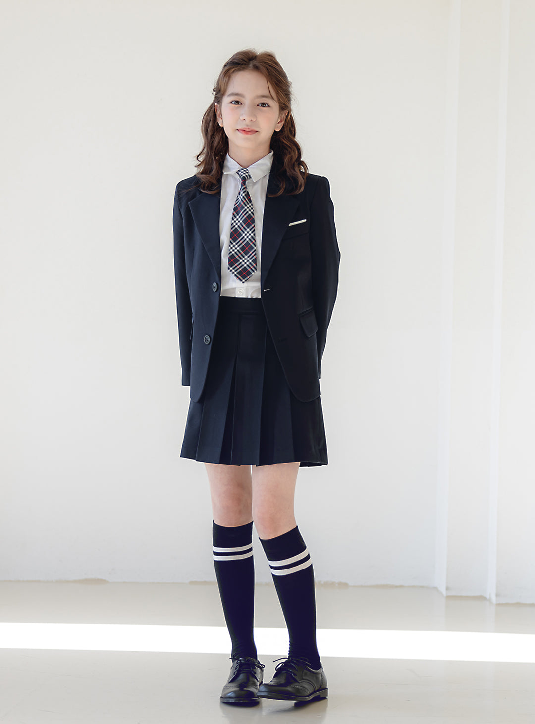 Charlotte Navy Single Jacket 2 Piece Set (Jacket, Skirt)