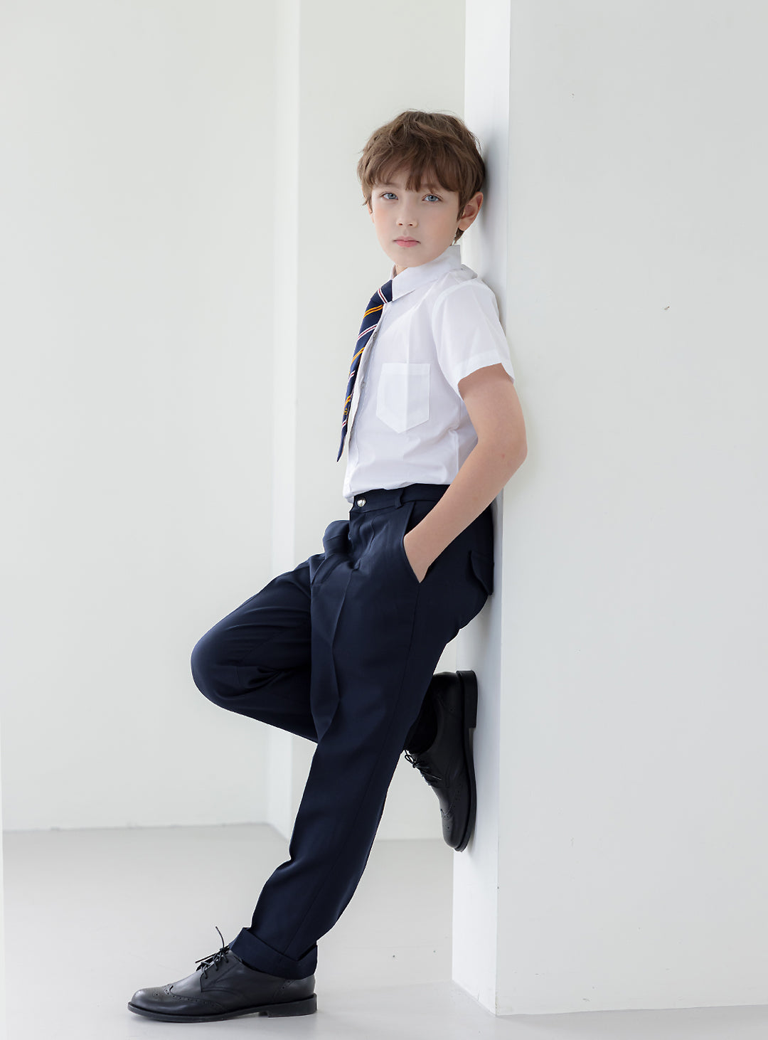 Simple Navy Vest Suit 2 Piece Set (vest, long pants)