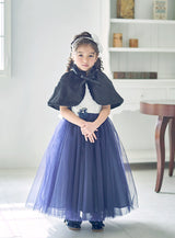 子供ドレス発表会・結婚式・おしゃれなDRESCCOのホワイトブルーパープルジュエリーロングドレスの画像9