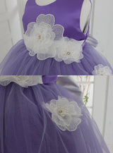 子供ドレス発表会・結婚式・おしゃれなDRESCCOのD-SU-57-4-バイオレットフラワーリーフドレスの画像18