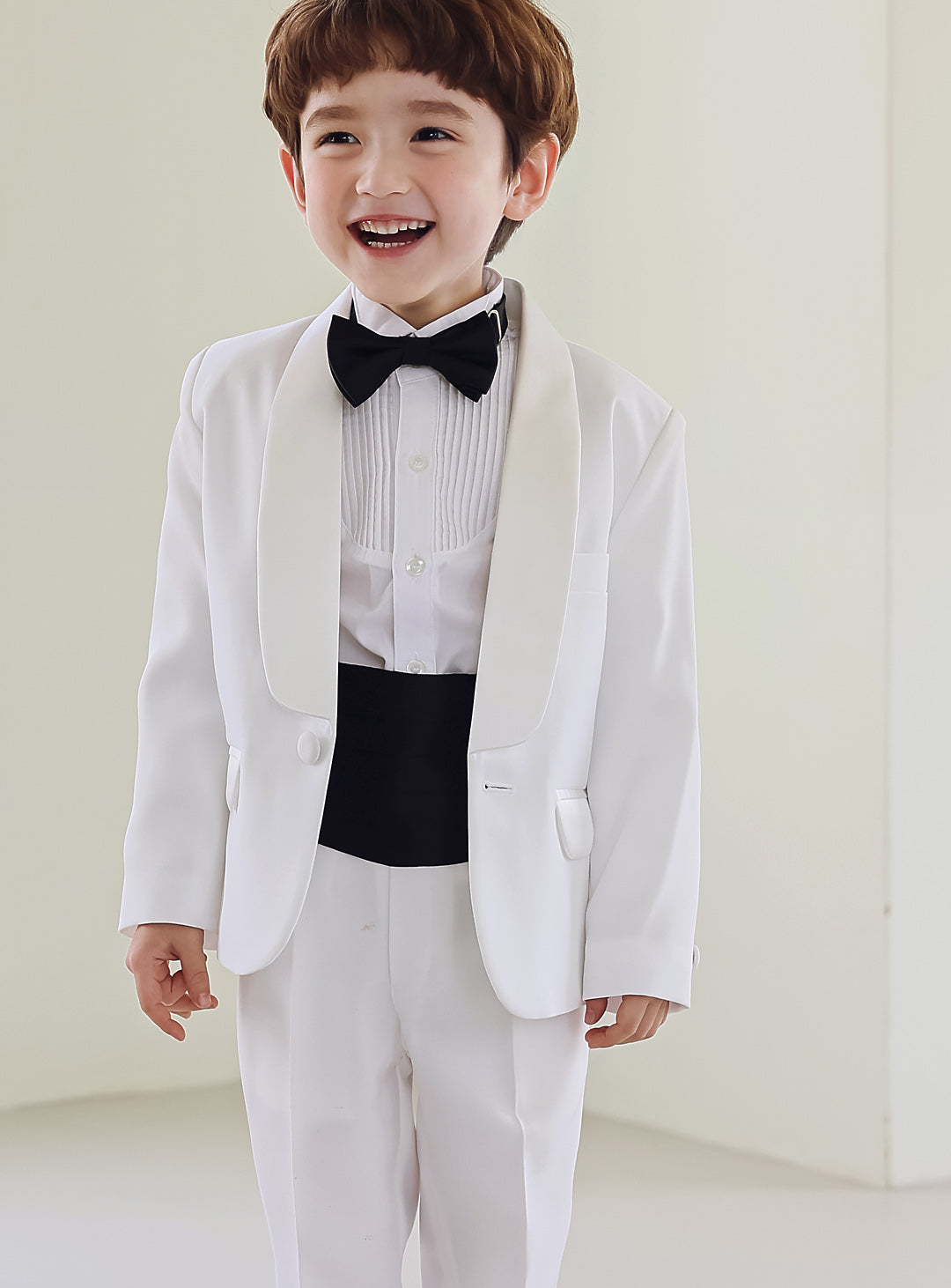 カスタード♡ホワイトデーセット(男の子用) 子供スーツ|子供スーツならベーシックホワイトタキシードカマーバンド4