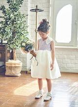 子供ドレス発表会・結婚式・おしゃれなDRESCCOのラベンダーツイードリビティナドレス の画像4