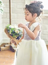 子供ドレス発表会・結婚式・おしゃれなDRESCCOのラベンダーツイードリビティナドレス の画像5