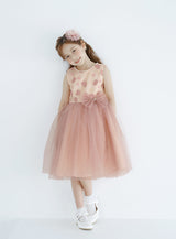 【在庫あり】D-SU-219-メープルローズ刺繍ドレス【110 (5号)】