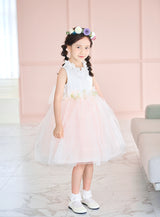 子供ドレス発表会・結婚式・おしゃれなDRESCCOのブロッサムピーチドレスの画像1