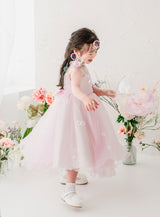 子供ドレス発表会・結婚式・おしゃれなDRESCCOのマグノリアフラワーピンクバイオレットドレスの画像3